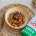 Arroz con salsa de ostras