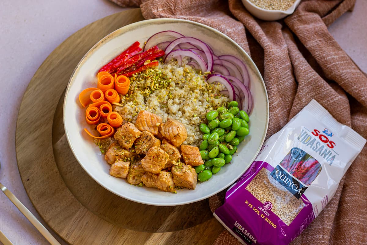 quinoa con salmón