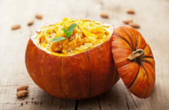 risotto de calabaza halloween