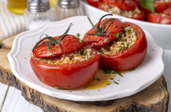 que significa vegano (tomate con arroz)