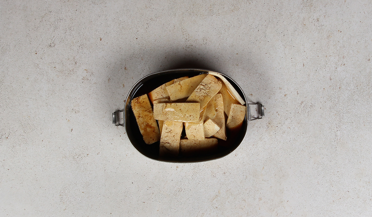 Marinado de tofu para arroz con tofu