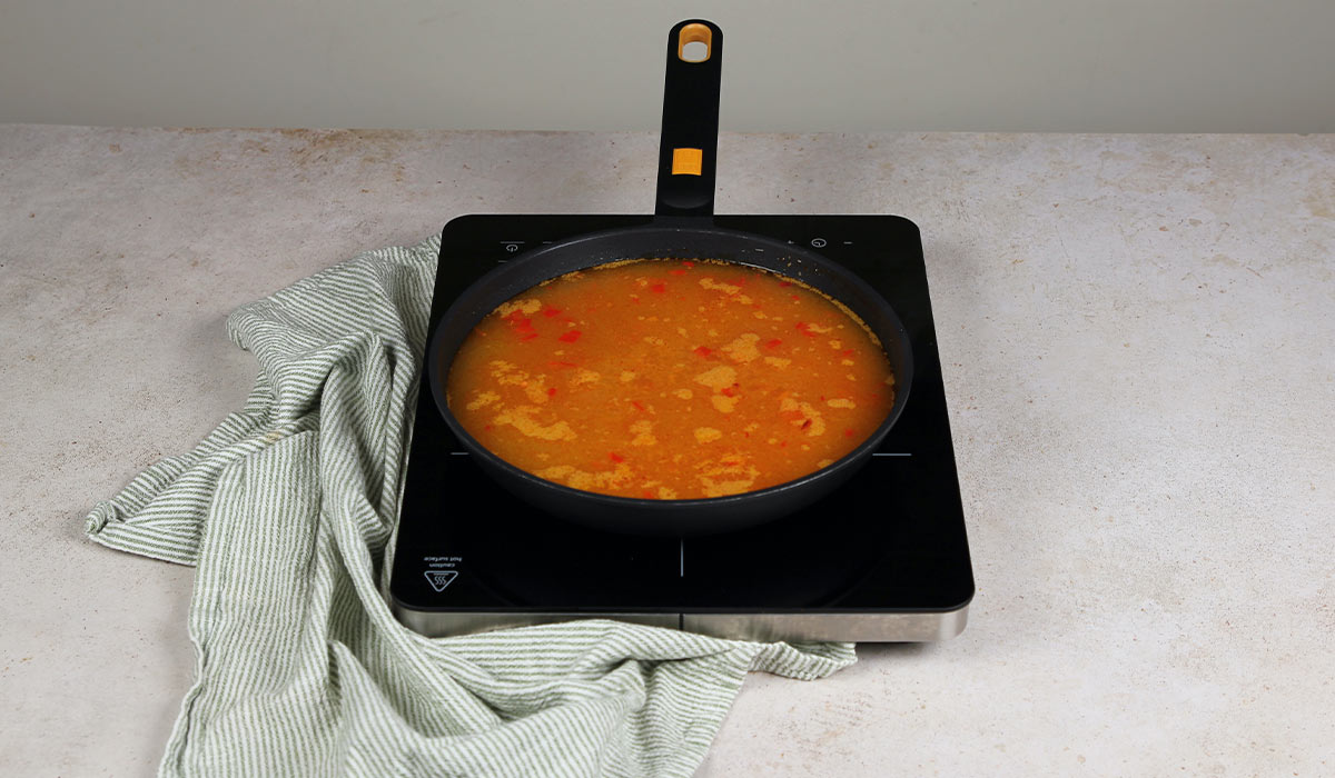 Caldo en arroz vegano