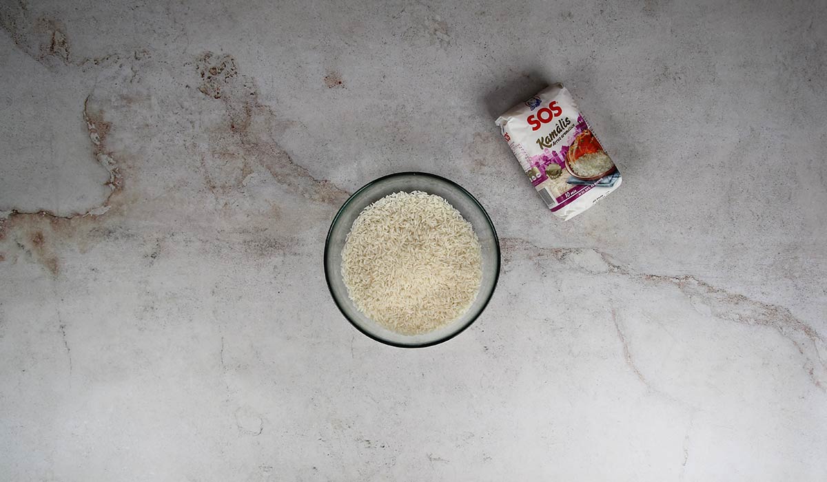 Arroz con agua en Idli