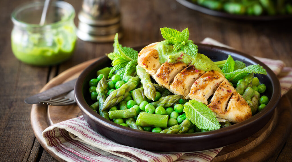 guisantes en la dieta