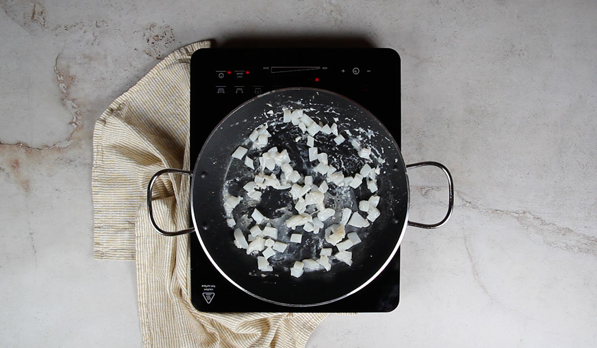 Cocinar sepia para para Fideuá receta tradicional