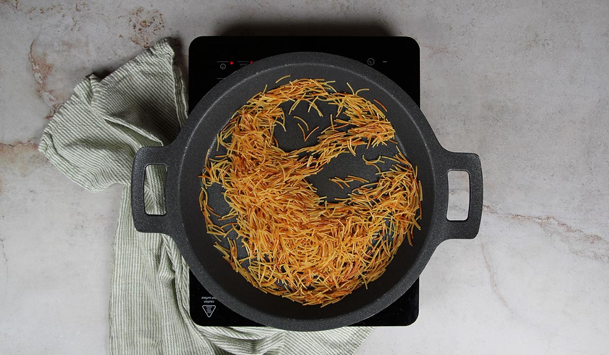 Dorar fideos en Fideuá al horno