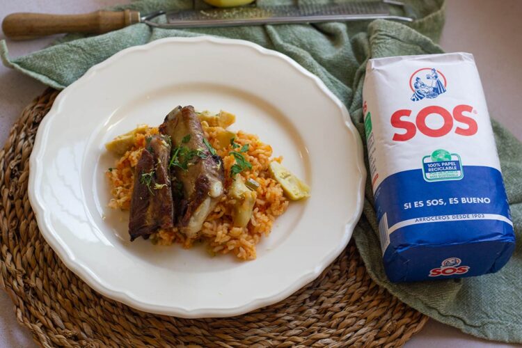 Foto de Arroz con costillas y alcachofas