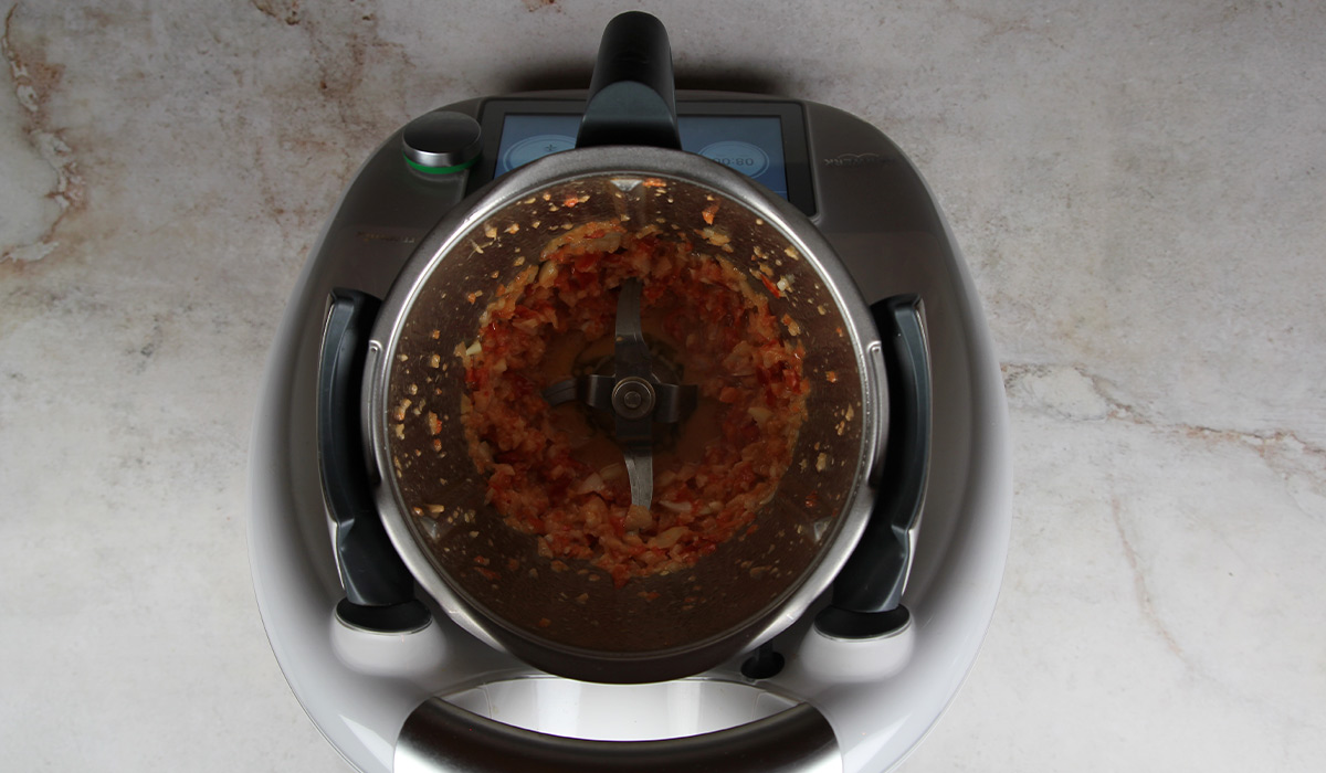 Sofrito de Arroz con setas en thermomix