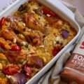 Arroz con pollo al horno