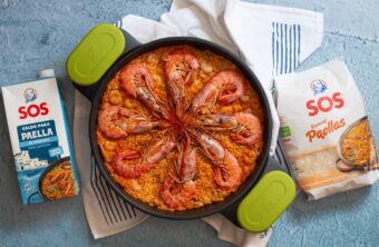 Paella con gambas