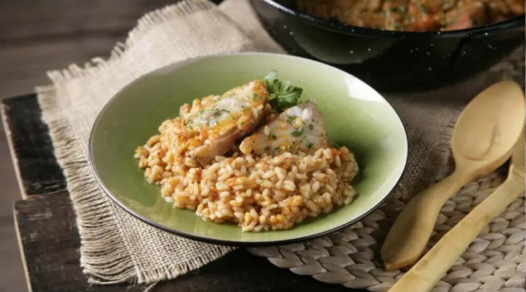 arroz con pescado de roca