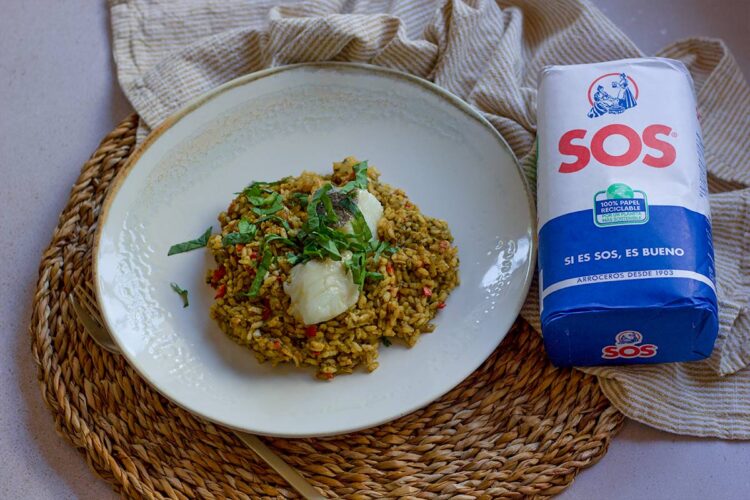 Foto de Arroz Con Bacalao Y Espinacas: Receta Mediterránea