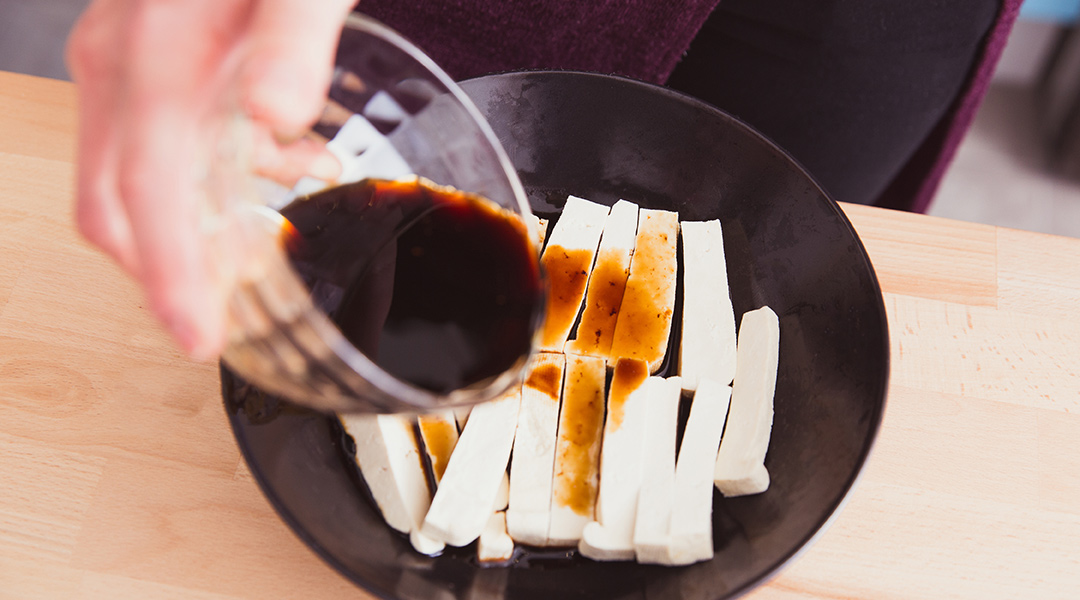 Ingredientes básicos marinar tofu