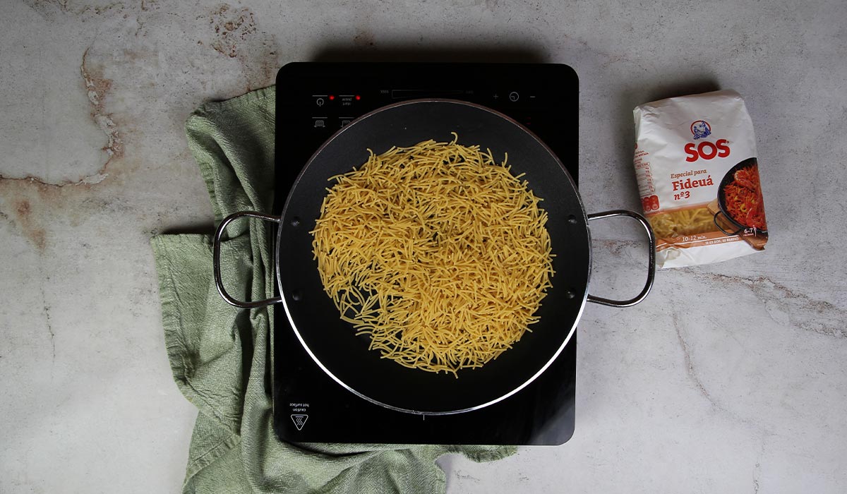 Fideos para Fideuá de Pollo y Verduras