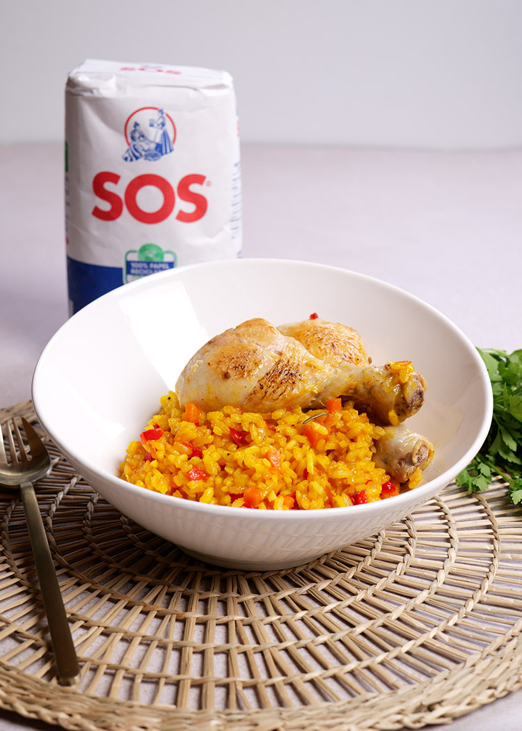 arroz con muslitos de pollo