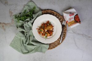 imagen receta Fideuá de pollo y verduras