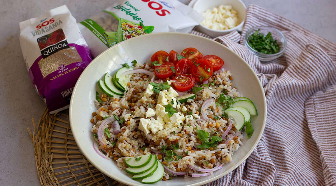 ensalada de lentejas y quinoa