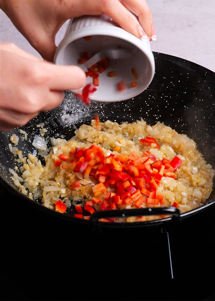 Sofrito para Arroz meloso con langostinos