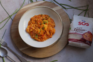 imagen receta Arroz meloso con langostinos: receta paso a paso