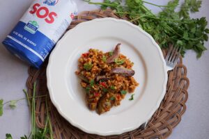 imagen receta Arroz con secreto y alcachofas