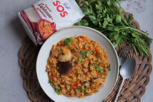 imagen receta Arroz con setas y verduras: receta fácil y deliciosa