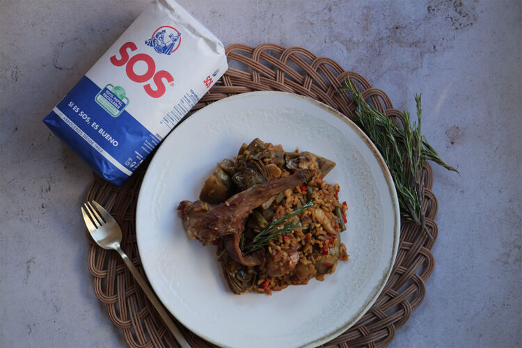 Foto de Arroz con conejo y alcachofas